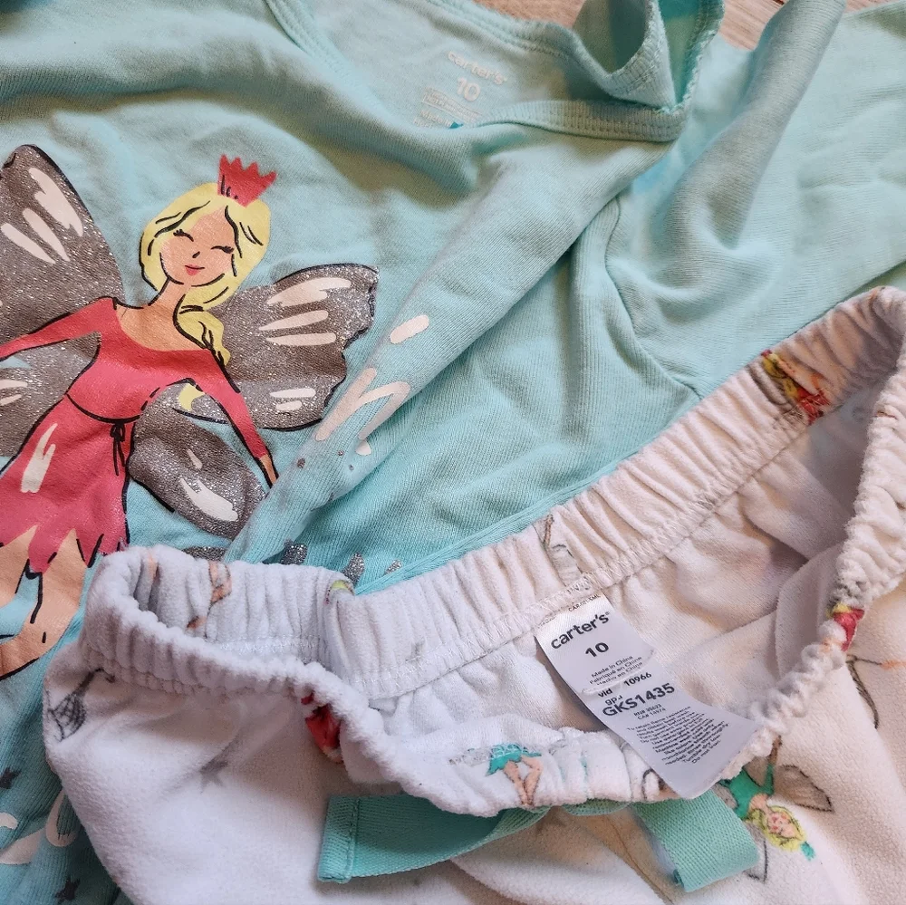 Size 10 Carter's Fairy pj Set